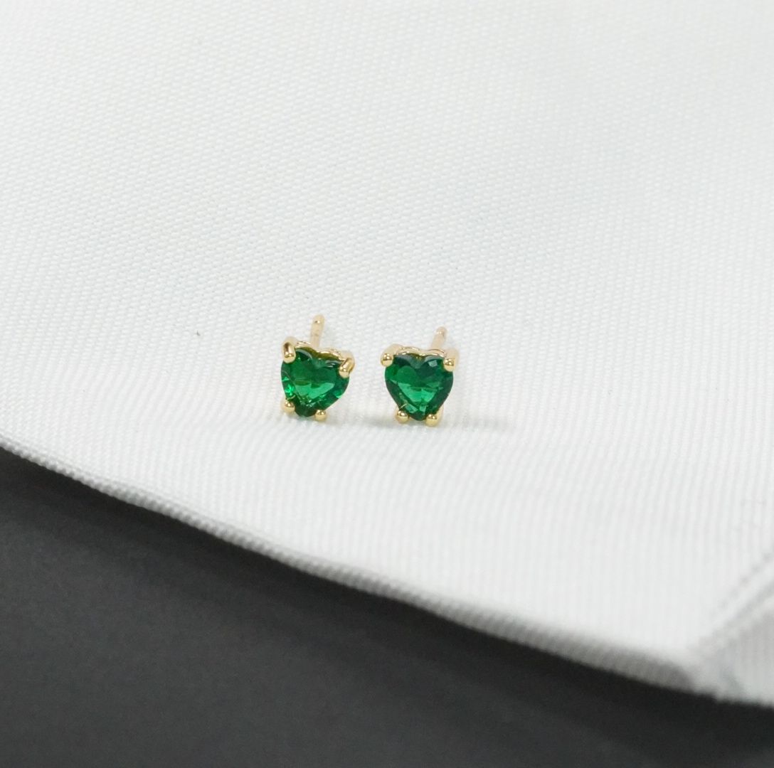 TOPO CORAZON VERDE TIPO ESMERALDA DORA#5